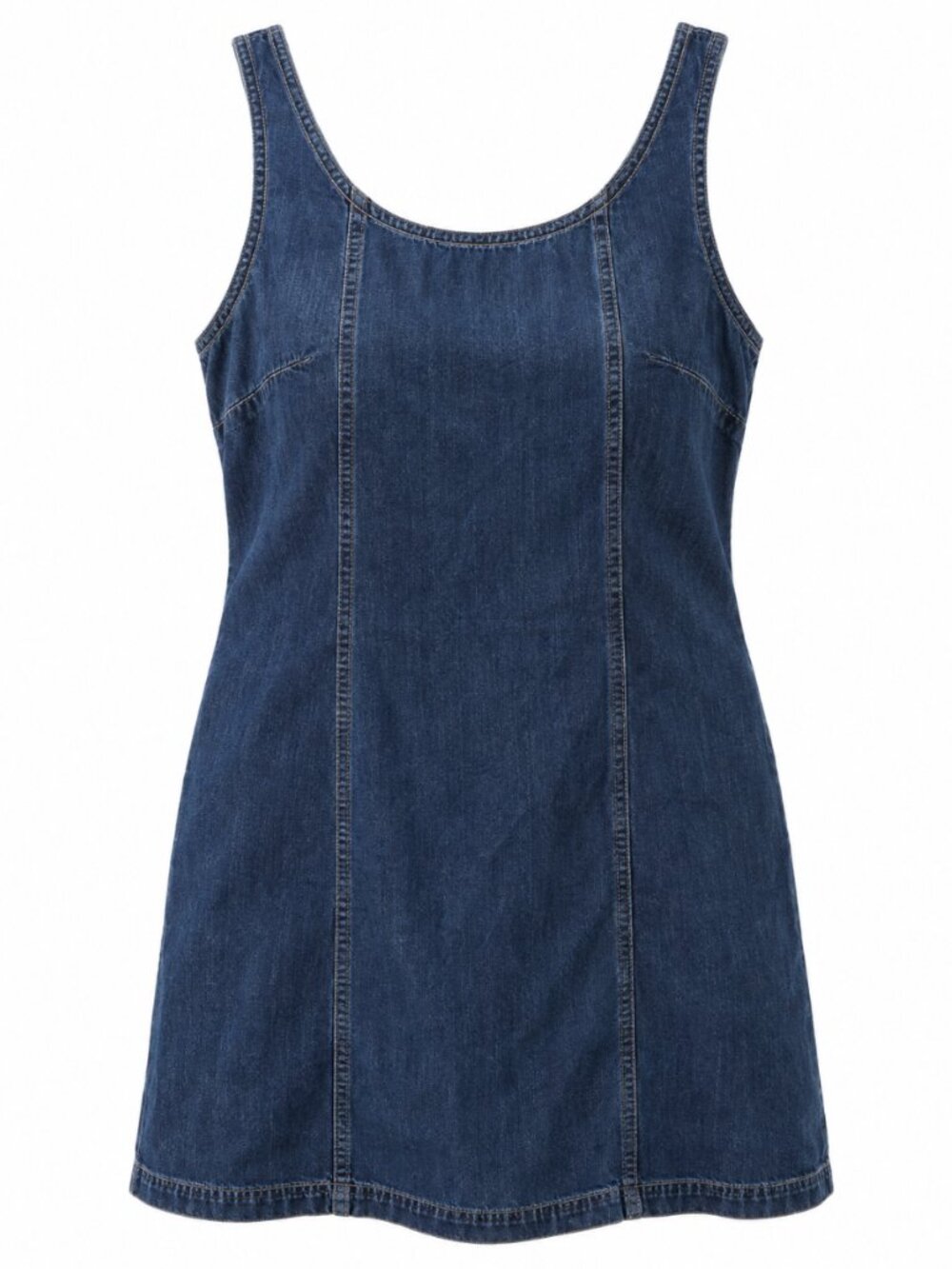 Vintage Y2K GAP Denim Dark Wash A-Line Tank Dress With Pockets Size L